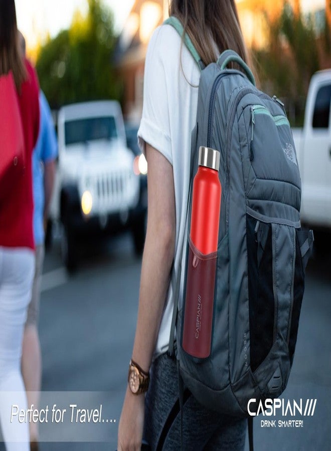 CASPIAN /// Astra Stainless Steel Water Bottle 1 ltr (Litre) for Fridge, Home, Office, School, Gym-Ideal for Adults, Men, Women, Kids, Boys, Girls-1000ml Leakproof, Rust free, Eco-Friendly, Scarlet - Image 5